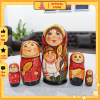 Búp bê Nga Matryoshka B157 bộ 5 con cao 18 cm
