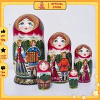Búp bê Nga Matryoshka B17 bộ 5 con cao 18 cm