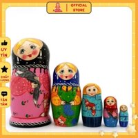 Búp bê Nga Matryoshka B99 bộ 5 con cao 18 cm