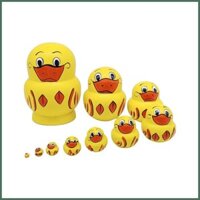 Búp Bê Nga Vịt Vàng 10 Con Vịt Vàng Gỗ Búp Bê Nga Trẻ Em Ngộ nghĩnh Giáo Dục Đồ Chơi Học Tập Cho explanvn