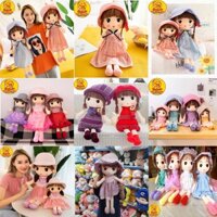 ♕Búp Bê Nhồi Bông Đội Mũ Váy Hoa Tim Gấu Bông barbie xinyi elsa bjd lol cho em bé xinh xắn 45cm 50cm 60cm 70cm 75cm 80