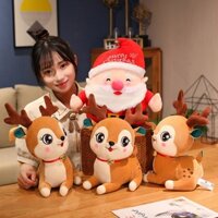 Búp Bê Nhồi Bông Hình Ông Già Noel Tuần Lộc Trang Trí Giáng Sinh