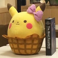 Búp bê nhồi bông Maojingpin, gối bánh Pikachu Pokémon, đồ chơi nhồi bông