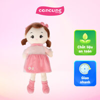 Búp bê nhồi bông nhí tóc bím nơ hồng Animo C310 (TĐ)