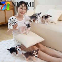 Búp bê nhồi bông NUOMI, Thú nhồi bông Chó con Husky Đồ chơi sang trọng, Hoạt hình Chihuahua Labrador Golden Retriever Mô phỏng Chó sang trọng Bạn gái trẻ em