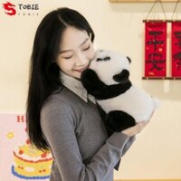 Búp bê nhồi bông TOBIE Panda, Tư thế ngồi hoạt hình Gấu trúc Đồ chơi sang trọng, Tư thế nhún vai đáng yêu vui nhộn Fluffy Soft Panda Plush Doll Trẻ em