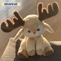 Búp bê sang trọng WUYEAR, Đồ chơi sang trọng tuần lộc mềm hình hươu dễ thương, Trang trí Giáng sinh Kawaii Phim hoạt hình Nai sừng tấm Động vật nhồi bông lớn Gối ôm cho trẻ em ngủ