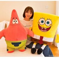 Búp Bê SpongeBob Đồ Chơi Nhồi Bông Búp Bê Lớn Gối Ôm Ngủ Búp Bê Vải Trên Giường Quà Tặng Bạn Gái