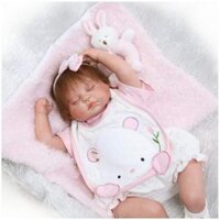 Búp Bê Tái Sinh Thân Gòn Mềm Mại Em Bé Ngủ Đông Tóc Cắm 55 cm = 22 inch NPK Reborn Vinyl Doll PVN4409