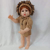 Búp Bê Thân Nhựa Mềm Mại 55 cm = 22 inch Em Bé Trai Ăn Ngón Tay Reborn Vinyl Doll PVN5181