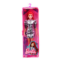 Búp bê thời trang Barbie - Red Hair, Printed Dress, Earrings
