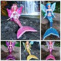 Búp bê ZONGGJZ với váy đuôi cá Sequin, DIY có cánh, đồ chơi trang điểm tinh tế Búp bê nàng tiên cá Chất liệu thân thiện với môi trường Quà tặng sinh nhật
