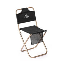 bupa Ghế xếp inox Camping có lưng tựa, Ghế cắm trại gấp gọn siêu nhẹ NatureHike NH18M001-Z chính hãng