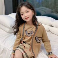 Burberry Quần áo trẻ em Thời trang Áo khoác Cardigan dệt kim cho bé trai bé gái