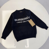 Burberry1254 Áo len trẻ em Cotton nguyên chất phong cách mới Áo chui đầu bé trai bé gái