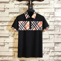 Burberry1349 Áo Sơ Mi POLO Nam Tay Ngắn Thời Trang Kẻ Sọc In Hình