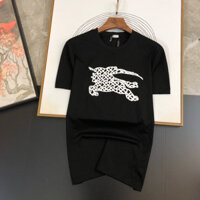 Burberry1349 Áo Thun Chất Lượng Cao Phong Cách Mới Dạo Phố TB Chiến Tranh Ngựa In Tay Ngắn Nam Nữ Áo Thun Thời Trang