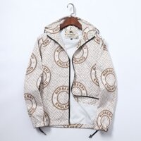 Burberry2052 Áo khoác ngoại thương nam thêu chữ in thời trang Áo khoác có mũ trùm đầu dài tay cao cấp
