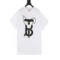 Burberry2509 Cổ Tròn Tay Ngắn Hợp Thời Trang Phù Hợp Với Áo Thun Nam Nữ Cặp Đôi