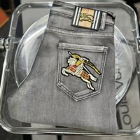 Burberry2509 Xuân Hè Phong Cách Mới Co Giãn Slim fit Skinny Quần Jeans Nam