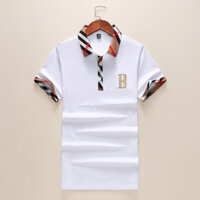 Burberry2561 Áo Sơ Mi POLO Tay Ngắn Kẻ Sọc Nam Cotton Nguyên Chất Áo Sơ Mi POLO Tay Ngắn Áo Thun Cao Cấp Phù Hợp Với Phong Cách Bán Chạy