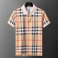 Burberry2563 Áo Sơ Mi POLO Cao Cấp Phong Cách Mới Ngắn Tay Áo Thun Nữ Công Sở Áo Sơ Mi POLO Nam