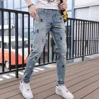 Burberry2563 Quần Jean Nam Màu Nhẹ Xuân Hè Hợp Thời Trang Thêu Quần Nam