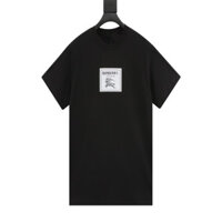 Burberry2601 Dạo Phố Phong Cách Mới Áo Thun Thời Trang Mùa Hè Cotton Nguyên Chất Cổ Tròn Tay Ngắn Nam Nữ Hàng Đầu Rời