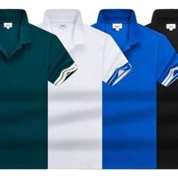 Burberry2601 Phong Cách Mới Áo polo Nam Tay Ngắn Jacquard Casual Ngoại Thương Ve Áo