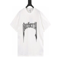 Burberry2601 Phong Cách Mới Cotton Nguyên Chất Tay Ngắn Hợp Thời Trang Nam Đẹp Trai Tất Cả Trận Đấu Áo Thun Nữ Mùa Hè