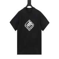 Burberry2609 Mùa Hè Phong Cách Mới Cổ Điển Tay Ngắn Thời Trang Nam Nữ Cặp Đôi Plus Kích Thước ins Áo Thun