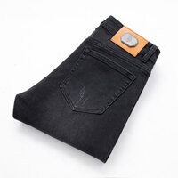 Burberry2669 Quần Jean Nam Đen Co Giãn Slim-fit