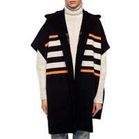 Burberry325 Phong Cách Mới Lười Áo Len Kẻ Sọc Dệt Kim Cardigan Áo Khoác Nữ