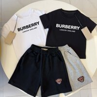 Burberry4065 Bộ quần Short ngắn tay Cotton mùa hè cho bé trai bé gái Bộ hai mảnh