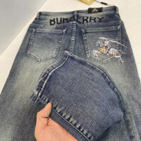 Burberry4723 Phong Cách Mới Châu Âu Co Giãn Quần Slim-fit Quần Jeans Nam