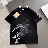 Burberry6525 Phong Cách Mới Thường Ngày Mùa Hè Rời Hợp Thời Trang In Hình Áo Thun Nam Cổ Tròn Tay Ngắn