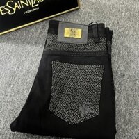 Burberry7028 Quần Jean In Hình Đen Nam Slim Casual