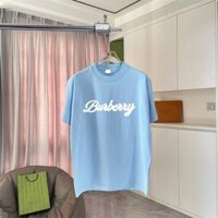 Burberry7438 Phong Cách Mới In Chữ Áo Thun Cổ Tròn Nam Nữ Thường Ngày