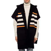 Burberry7438 Phong Cách Mới Lười Phong Cách Áo Len Kẻ Sọc Dệt Kim Cardigan Áo Khoác Nữ