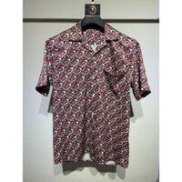 Burberry7691 Phong Cách Mới Slim-fit In Hình Áo Sơ Mi Tay Ngắn Màu Nam
