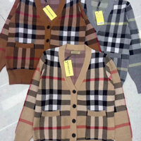 Burberry8525 Áo khoác Cardigan kẻ sọc cổ điển phiên bản cao cấp Áo khoác cổ điển mỏng hơn