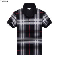 Burberry9324 Áo sơ mi polo ngắn tay trang trọng in hình thông thường cho nam