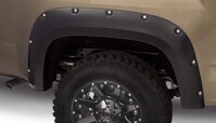 Bushwacker 40142-02 Black Pocket/Rivet Style Smooth Finish Rear Fender Flares for 2015-2021 GMC Canyon w/61.2 in. Bed