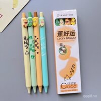 Bút bấm may mắn Zanshi Banana, bút hài hước, bút thi sinh viên, bút gel đen 0.5 đầu CS