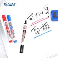 Bút bảng trắng dung lượng lớn có thể thêm mực Baoke, bút bảng đen có thể xóa gốc nước màu đen, bảng đen trẻ em, bảng viết, Đầu phẳng, đầu vuông, đầu xiên, bút màu, dễ xóa, mực xanh đỏ, đào tạo giáo viên