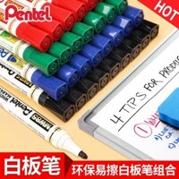 Bút bảng trắng Màu Pentel Paitong MW85 của Nhật Bản có thể lau và bảo vệ môi trường Bút bảng trắng điện tử dung lượng lớn thích hợp chống thấm nước, dễ lau và không để lại dấu vết Bút đánh dấu cho giáo viên họp lớp