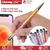 Bút Bi Cảm Ứng 2 trong 1 stylus cho điện thoại máy tính bảng laptop bút máy viết chữ đẹp kiểu nhật calligraphy xanh đen đỏ cao cấp