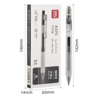 Bút bi gel bấm văn phòng Deli mực đen ngòi 0.5mm học sinh mực đều nét chữ đẹp A575 - có ruột xanh thay thế - 1 chiếc - 1 Bút gel mực đen