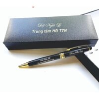 Bút bi khắc tên BYL/Bút nắp xoay [ Có 2 loại hộp ]