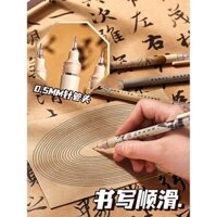 Bút bi lỏng trực tiếp Guofeng Yasong, bút gel, bút ký thi, bút học sinh trung học cơ sở, bút cao cấp retro, đầu kim nhanh khô, bút đen nạp lại, bút mực đen phong cách cổ điển, bút bi carbon